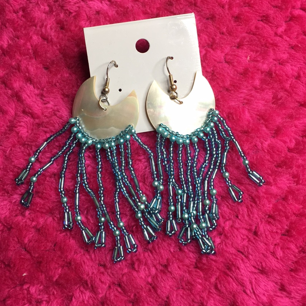 Crescent Blue Earrings